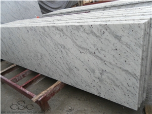 India Polish New Kashmir White Granite Slabs & Tiles,Bianco Kashmir White Granite Wall Covering Tiles,Cashmere White Floor Covering Tiles,White Kashmir Granite