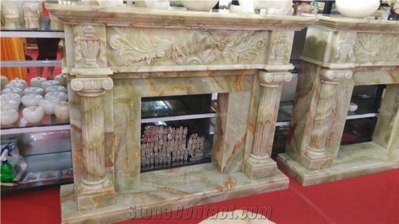 Natural Stone Fireplace,Beige Marble Fireplace,Modern Style Fireplace, European Style Fireplace, White Marble Fireplace
