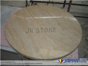 Round Coffee Table Top, Beige Ivory Travertine Coffee Tabletops
