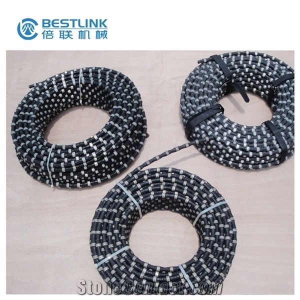Quarry Diamond Wire Saw, 10.5, 11, 11.5mm Plastic Wire Saw with Beads, Reinforced Concrete Cutting Wire, Marble and Granite Mining Tools, Cutting Wire for Wire Saw Machine, Good Quality Stone Tools