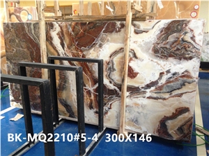 Fantastico Onyx, Multicolor Onyx, Slabs or Tiles, for Wall, Floor, Background Wall Decoration, Can Do Book Match, Nice Quality Good Price