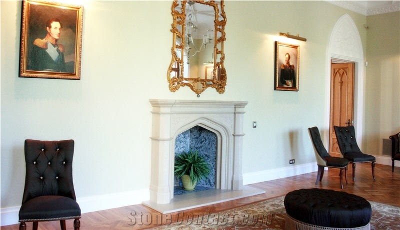 Limestone Carved Fireplace Design