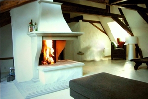 Limestone Carved Fireplace Design