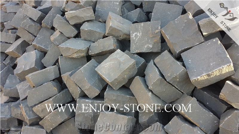 All Sides Natural Split Cube/Cobble Basalt,Gray Basalt,Grey Basalto,Andesite Stone, All Sides Natural Split Basalt /Flooring/Walling/Pavers/Granite