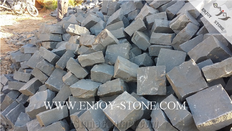 All Sides Natural Split Cube/Cobble Basalt,Gray Basalt,Grey Basalto,Andesite Stone, All Sides Natural Split Basalt /Flooring/Walling/Pavers/Granite