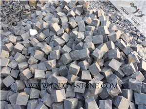 All Sides Natural Split Cube/Cobble Stone Zhangpu Black, Black Basalt,Zp Black ,All Sides Natural Split Cube/Cobble/Flooring/Walling/Pavers