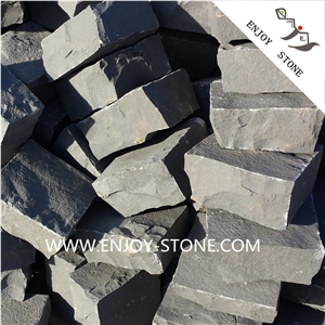 Black Basalt Natural Cobble Stone,Basaltina Walkway Paver,Cube Stone