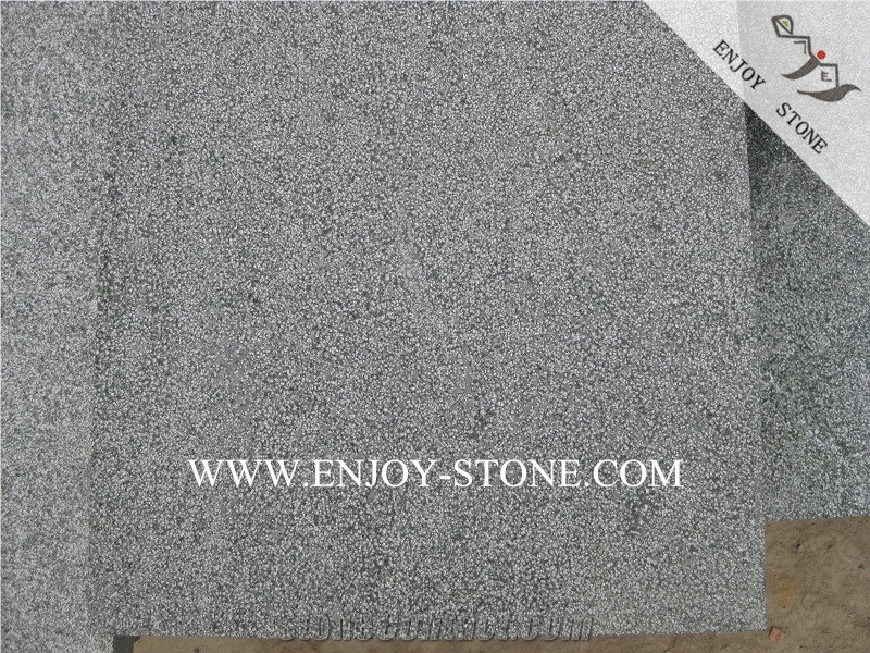 Bushhammered G612 Dark Green Granite Tiles&Slabs,Cut to Sizes Granite Floor Covering,Granite Skirting