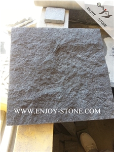China G684 Black Basalt,Fuding Black Pearl Basalt,Cleft/Natural Split Surface Sides Cut Cube Stone,Garden Stepping Pavements,Exterior Paving Pattern