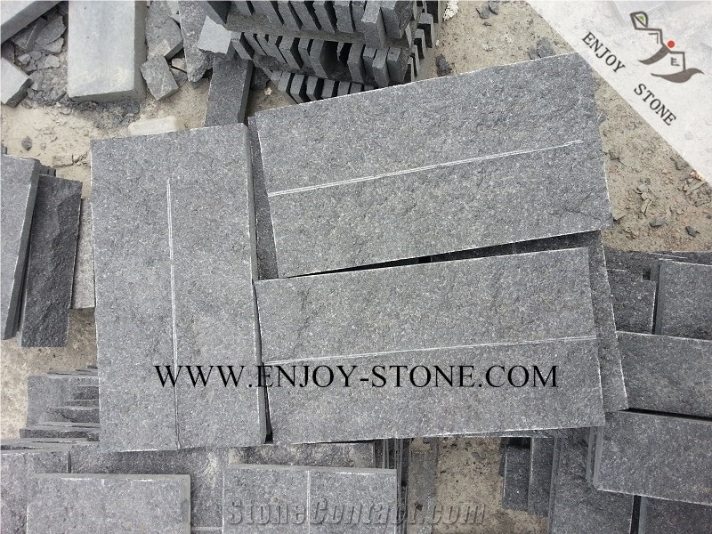 China G684 Black Basalt,Fuding Black Pearl Basalt,Cleft/Natural Split Surface Sides Cut Cube Stone,Garden Stepping Pavements,Exterior Paving Pattern
