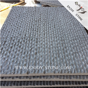 China Gray Basalt Wall Cladding,Grooved and Split Walling Tiles,Grey Bluestone Covering Tiles