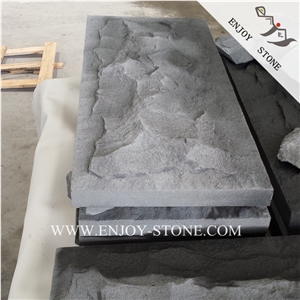 China Hainan Absolute Gray Basalt Andesite Tiles & Slabs,Split Basalt Paving Stone, Exterior Landscape Stone