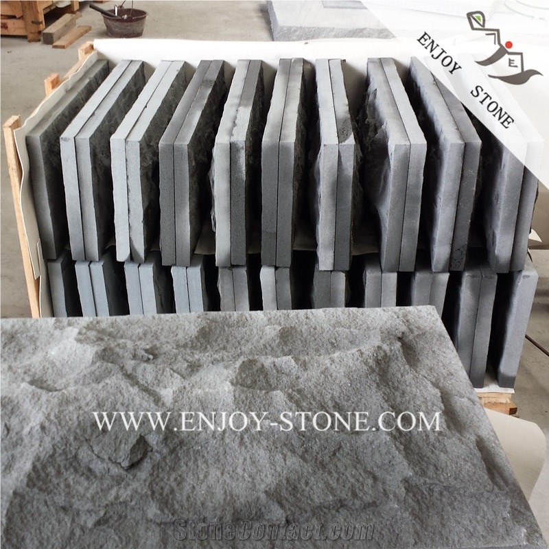 China Hainan Absolute Gray Basalt Andesite Tiles & Slabs,Split Basalt Paving Stone, Exterior Landscape Stone