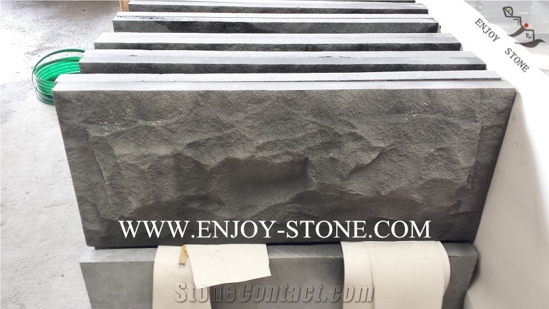 China Hainan Grey Basalto Mushroom Wall Cladding,Cleft Basalt/Andesite/Basaltina Stone,Natural Split Face Wall Covering Tiles