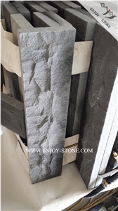 China Hainan Grey Basalto Mushroom Wall Cladding,Cleft Basalt/Andesite/Basaltina Stone,Natural Split Face Wall Covering Tiles