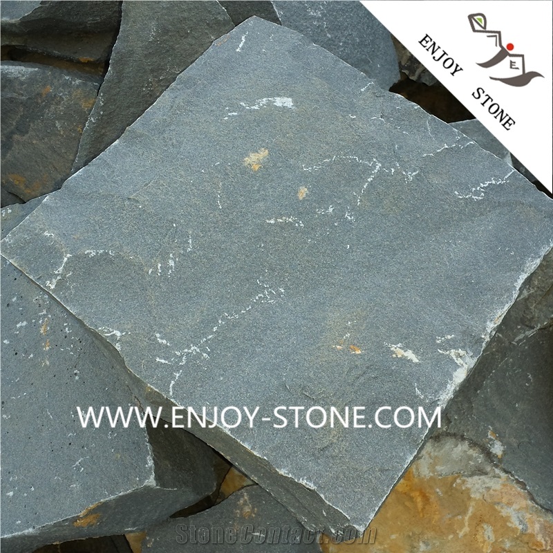 China Zhangpu Grey Basalt Split Cobblestone,Basaltina Cubestone,Bluestone Paver,Paving Stone