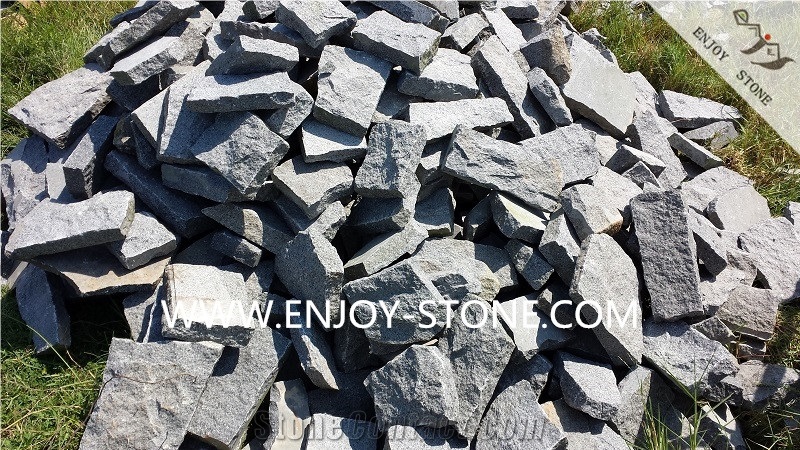 Dark Grey Granite G654 Crazy Pavers,Sesame Grey Natural Split Paving Stone, Flagstone, Driveway Pavement