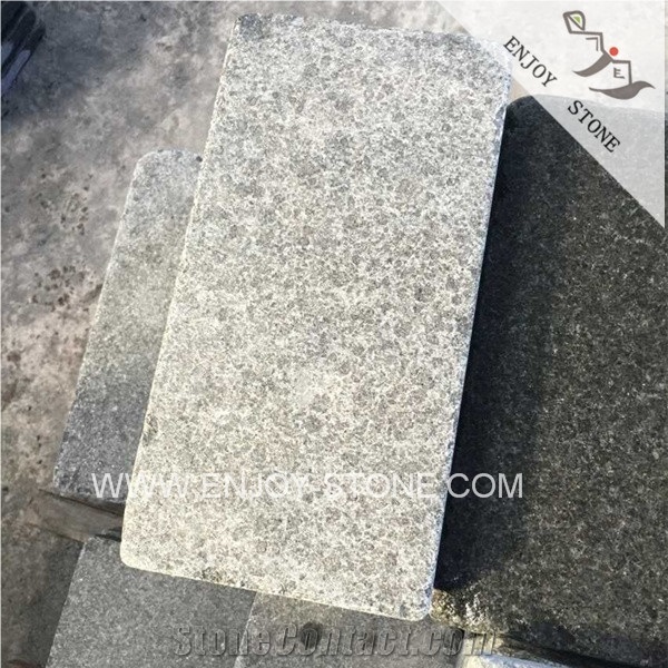 Flamed and Tumbled Finish China G684 Black Granite Walkway Paving,Exterior Building Stone,Driving Terrace Pavers and Flooring Paving