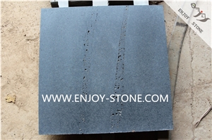 Fujian Zhangpu Grey Bluestone Honed/Filled Tiles&Slabs,Grey Basalto with Cats Paws for Walling,Flooring,Basalt Pattern