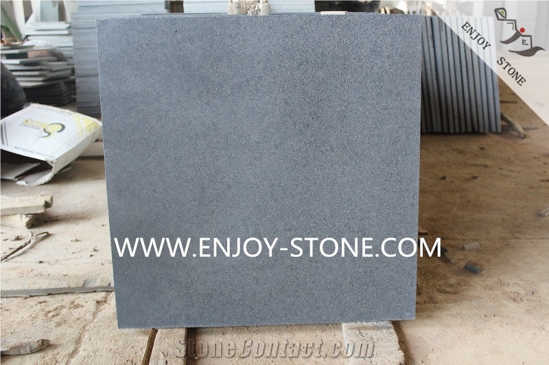 Fujian Zhangpu Grey Bluestone Honed Filled Tiles Slabs Grey