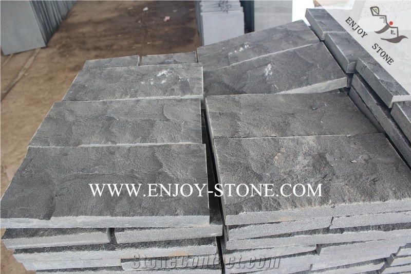 Hainan Black Bluestone with Catpaws/Wall Cladding Stone, Mushroom/Natural Split Surface Hn Basalto