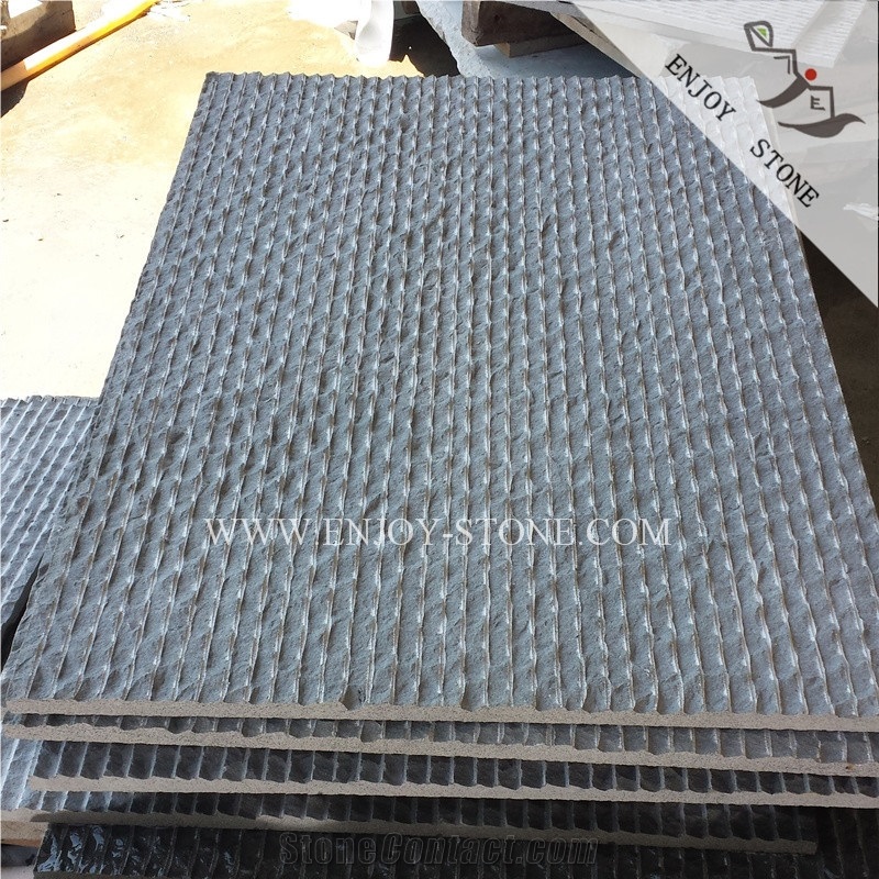 Half Planed Finish Chinese Popular Cheap Hainan Andesite,Grey Thin Honed Tiles & Slabs,Building Stone Pattern