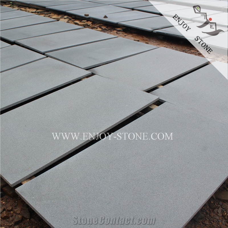 Honed / Filled Grey Basalt,Basalto,Basaltina Cut To Size Tiles & Slabs For Walling,Flooring