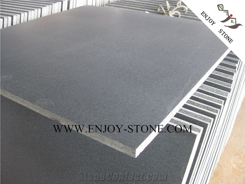 Honed Hainan Black Basalt,Dark Basalt,Basalto Tiles&Slabs,Black Basalt Wall Covering Tiles,Lava Stone Floor Tiles