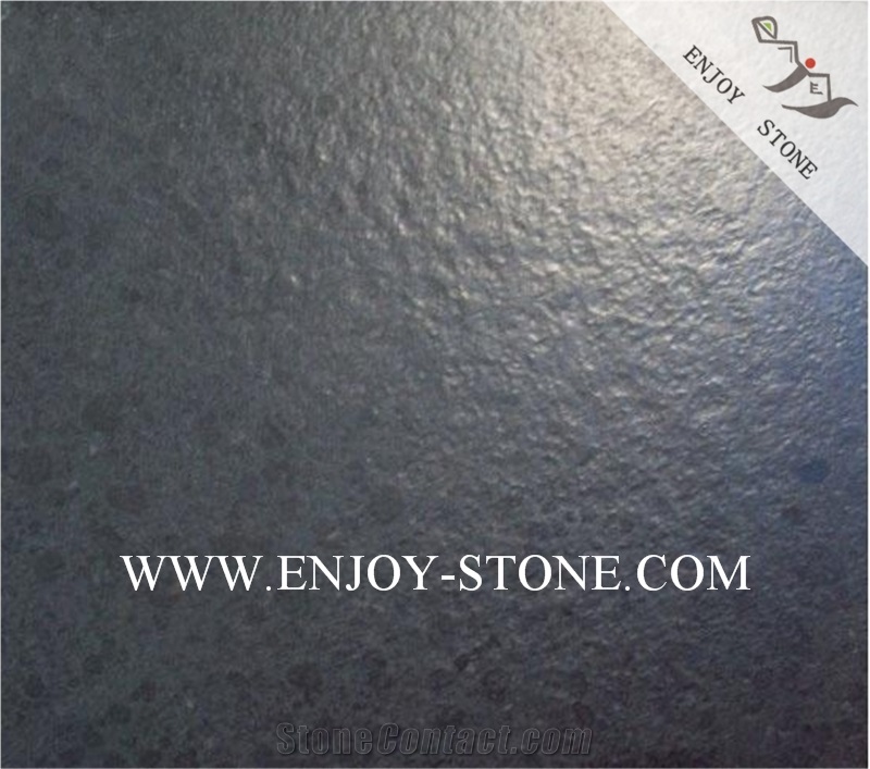 Leathered Tile G684 Fuding Black, Black Basalt, Black Pearl Basalt, Black Basalt, Leathered Tile/Cut to Size,Leather Slabs/Flooring/Walling/Pavers