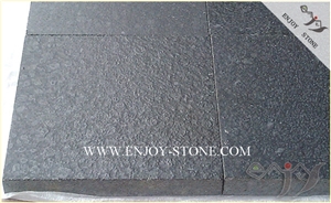 Leathered Tile G684 Fuding Black, Black Basalt, Black Pearl Basalt, Black Basalt, Leathered Tile/Cut to Size,Leather Slabs/Flooring/Walling/Pavers