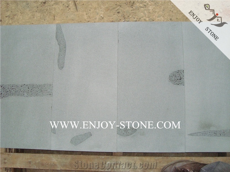 Machine Cut/Sawn Hainan Black Bluestone with Cat Paws, Hn Andesite Tiles&Slabs for Outdoor Wall Cladding,Flooring, Landscaping Decoration