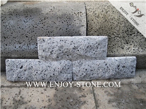 Mushroom Lava Stone Wall Cladding Tiles,Natural Split Mushroomed Stone,Hainan Basaltina Volcanic Stone