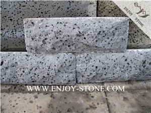 Mushroom Lava Stone Wall Cladding Tiles,Natural Split Mushroomed Stone,Hainan Basaltina Volcanic Stone