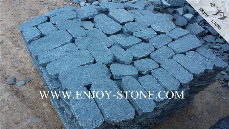 Natural Split Crazy Paver G612 Olive Green,Zhangpu Green, Green Granite, Natural Split Crazy Paver Tiles/Cut to Size/Flooring/Walling/Pavers/Granite