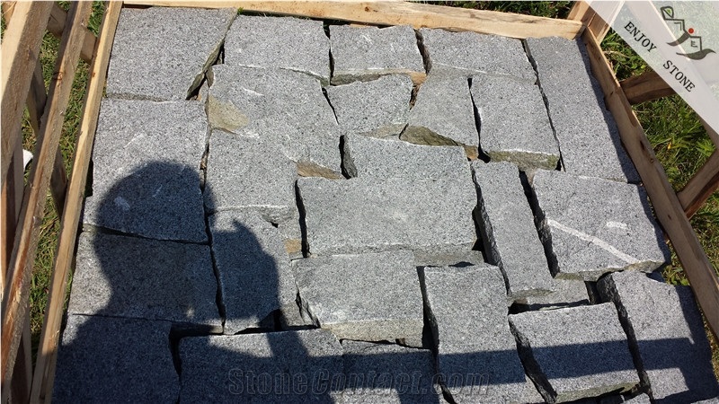 Natural Split Crazy Paver G654 Sesame Black, Padang Grey, Sesame Grey, Sesame Gray, Sawn,Natural Split Crazy Paver Tiles/Cut to Size/Slabs/Flooring/Walling/Pavers/Granite