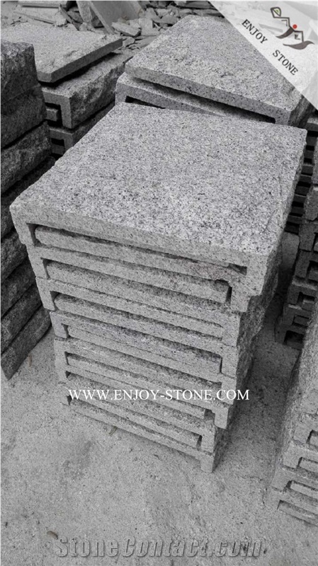New G603 Light Grey Granite Mushroom Wall Corner Stone,Fujian New G603 White Granite Mushroomed Cladding,Split Face Mushroom Stone