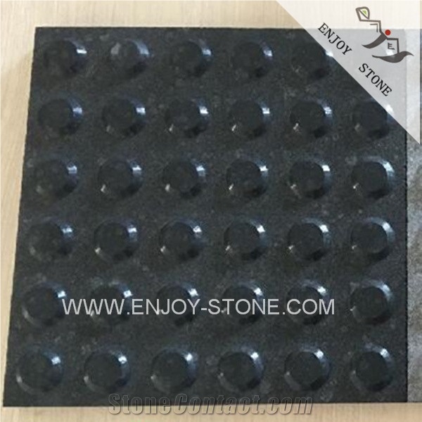 Polished Finish China Black Granite,Raven Black,Black Rain,Blind Paving Stone,Walkway Stone Paving