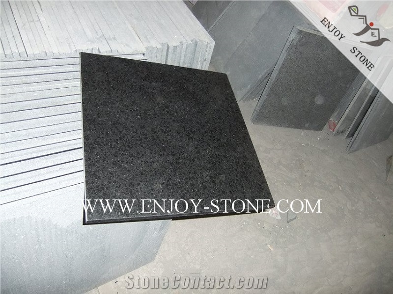 Polished Fuding G684 Black Basalt Slabs&Tiles for Wall Cladding,Flooring,Black Pearl Basalt Andesite Wall Tiles,Basalt French Pattern