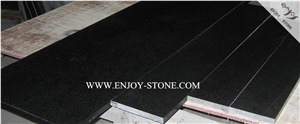 Polished G684 Black Basalt Slabs&Tiles&Strips,Fuding Black Pearl Basalt For Wall Cladding,Andesite Floor Tiles,Lava Stone Slabs,Basalt Pattern