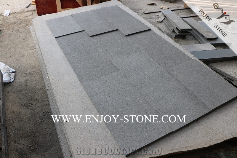 Sawn Cut/Machine Cut Cultured Stone,Hainan Grey Basalto/Andesite/Basaltina Lava Stone Wall Cladding,Stacked Stone Panel,Thin Stone Veneer,Ledge Stone Wall Decoration, 3D Effect