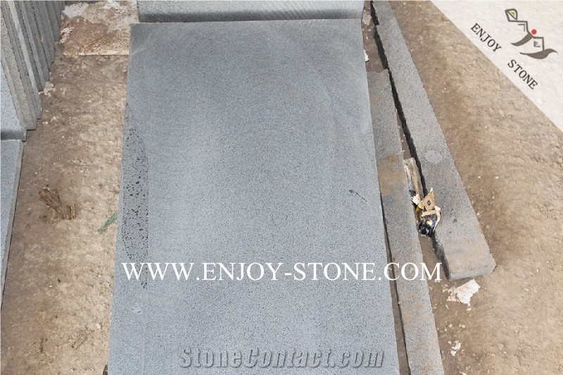Sawn Cut/Machine Cut Hainan Black Bluestone with Cat Paws/Honeycombs for Outdoor Landscaping,Basalt with Cat Paws/Honeycombs Floor Covering Tiles