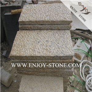 Yellow Granite Paving Stone,G682 Pineapple Finish Garden Stepping Pavements,All Sides Fine Picked Cobble Stone for Exterior Pattern,Landscaping Patio