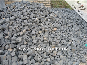 Zhangpu Black All Natural Split Cobblestone,Walkway/Driveway Paving Stone, China Andesite Cube Stone for Outdoor Pavement