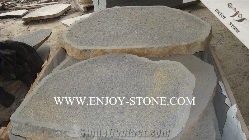 Zhangpu Black Andesite Stone,China Basalto Flagstone Bush Hammered,Landscaping/Garden Stepping Stone