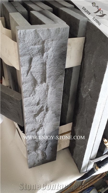 Zhangpu Grey Basalto Mushroom Wall Cladding,China Grey Basaltina Natural Split Face Mushroom Stone