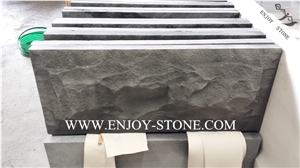 Zhangpu Grey Basalto Mushroom Wall Cladding,China Grey Basaltina Natural Split Face Mushroom Stone