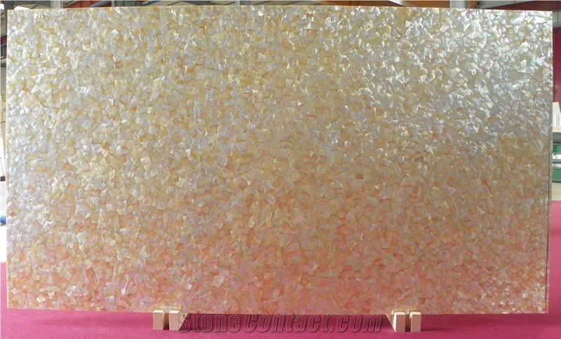 Yellow Mother Of Pearl Semiprecious Stone