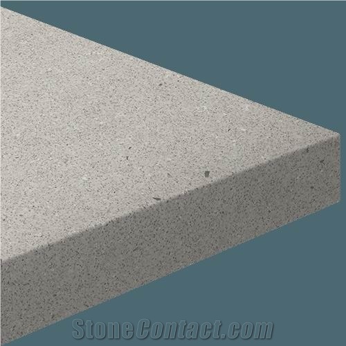 D4003 Sleek Concrete Light Grey Quartz Stone with Matt Finish for Both Kitchen Bathroom and Comercial Sector Countertop Worktop and Bench Top