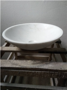 Cheap White Natural Marble Stone Sink for Garden