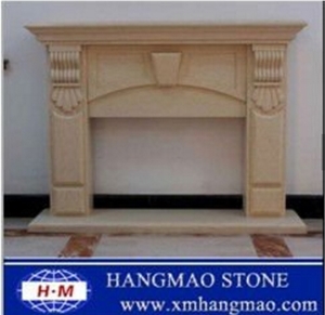 Factory Sale Craft Stove Beige Marble Fireplace Insert